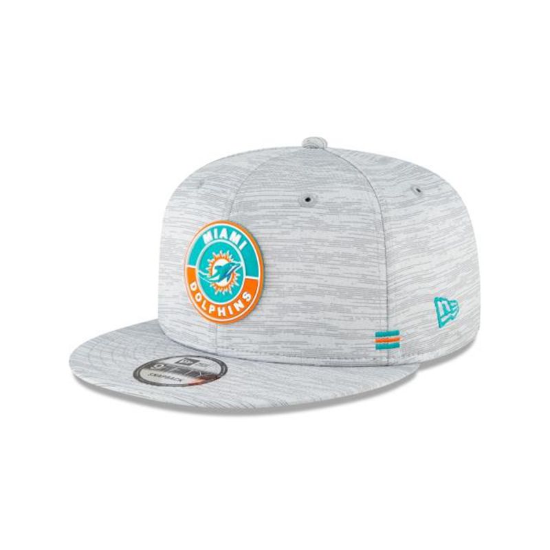 NFL Miami Dolphins Official Fall Sideline 9Fifty Snapback (UPO9281) - Grey New Era Caps